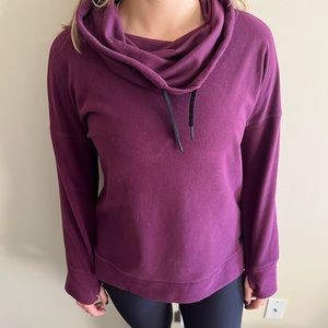 Calvin Klein Performance Maroon cowbell neck sweatshirt